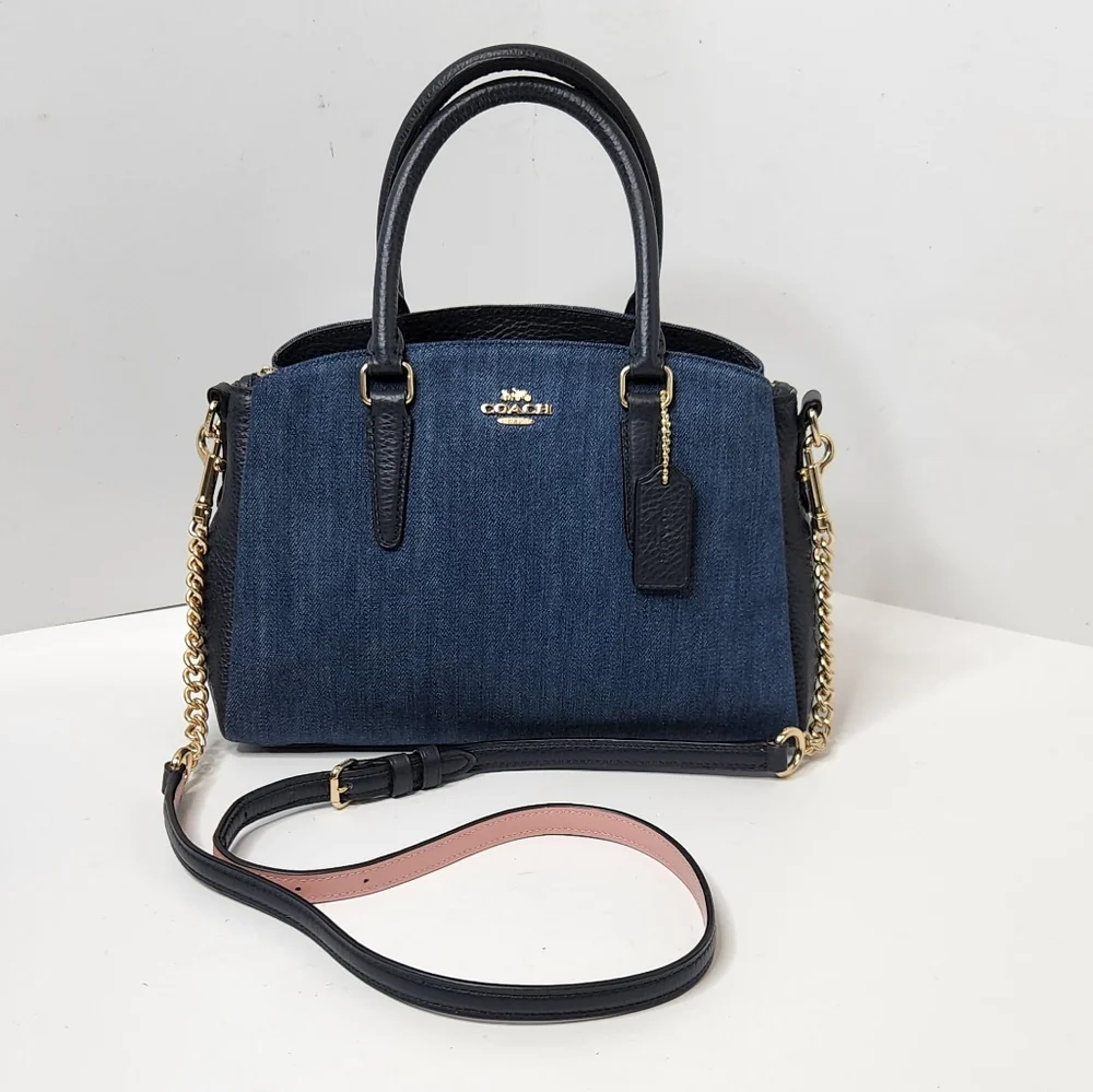 Coach Blue and Black Crossbody Bag - Picture 2 of 15